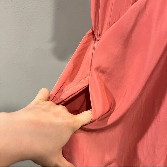 A New Day Coral Tie-Front short sleeve mini Dress size large - Picture 5 of 12